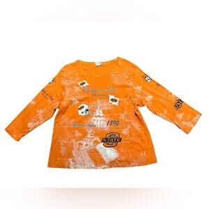 OSU Oklahoma State University P Michael Women’s 2XL 3/4 Sleeve OrangeLogo Shirt